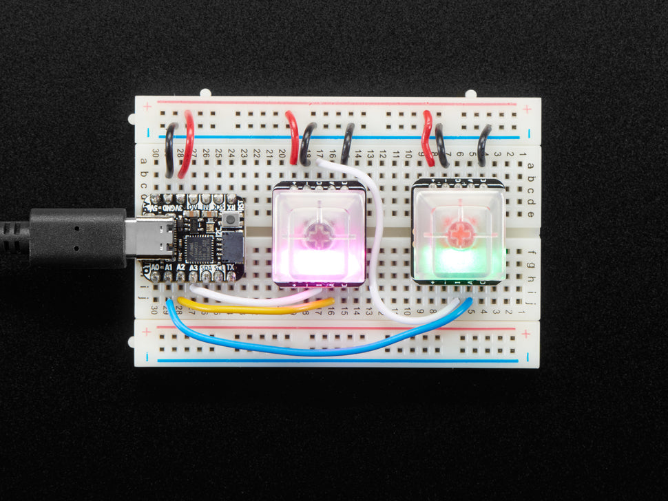 Adafruit NeoKey Socket Breakout for Mechanical Key Switches with NeoPixel, For MX Compatible Switches, 4978