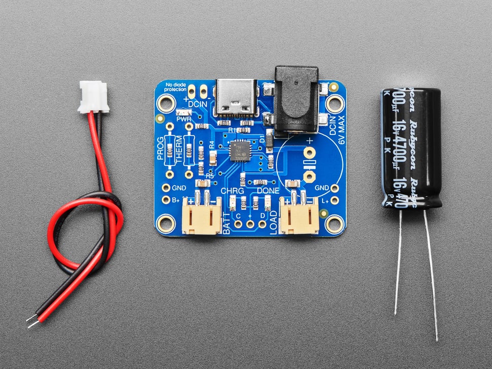 Adafruit USB / DC / Solar Lithium-Ionen/Polymer-Ladegerät, Rev. C, 390