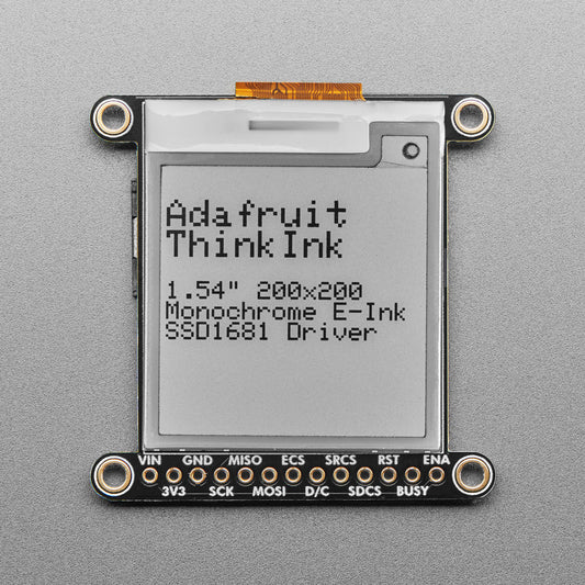 Adafruit 1,54" monochromes eInk / ePaper Display mit SRAM – 200x200 Pixel mit SSD1681 und EYESPI, 4196