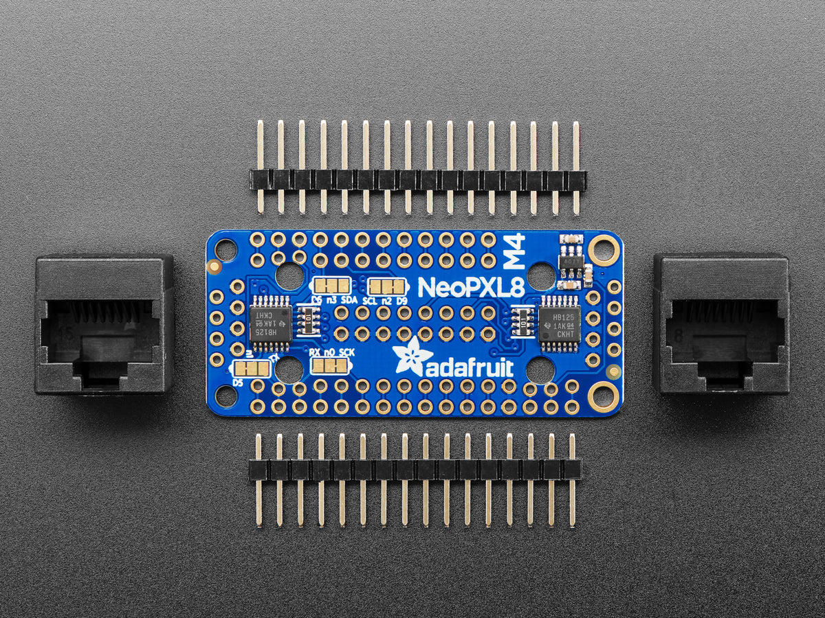 Gern — hier die Übersetzung:

Adafruit NeoPXL8 FeatherWing für Feather M4 – 8 × DMA NeoPixels!, 4537