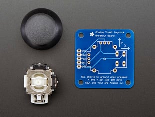 Adafruit 2-Achsen Daumen-Joystick mit Auswahltaste + Breakout Board, analog, 512
