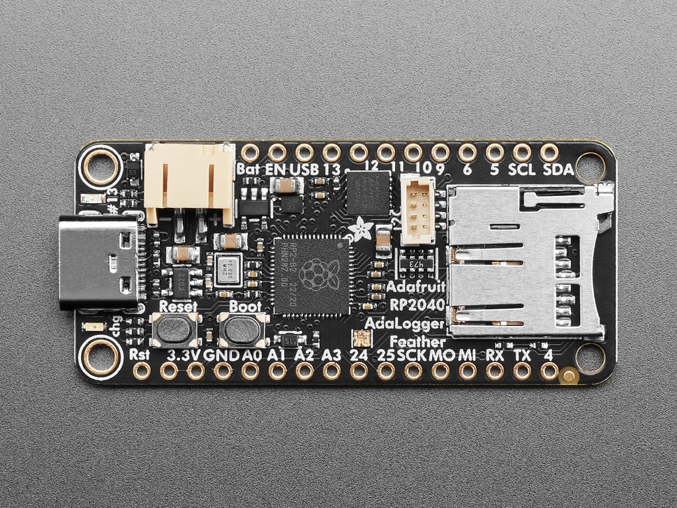 Adafruit Feather RP2040 Adalogger, 8MB Flash, microSD-Kartenslot, STEMMA QT/Qwiic, 5980