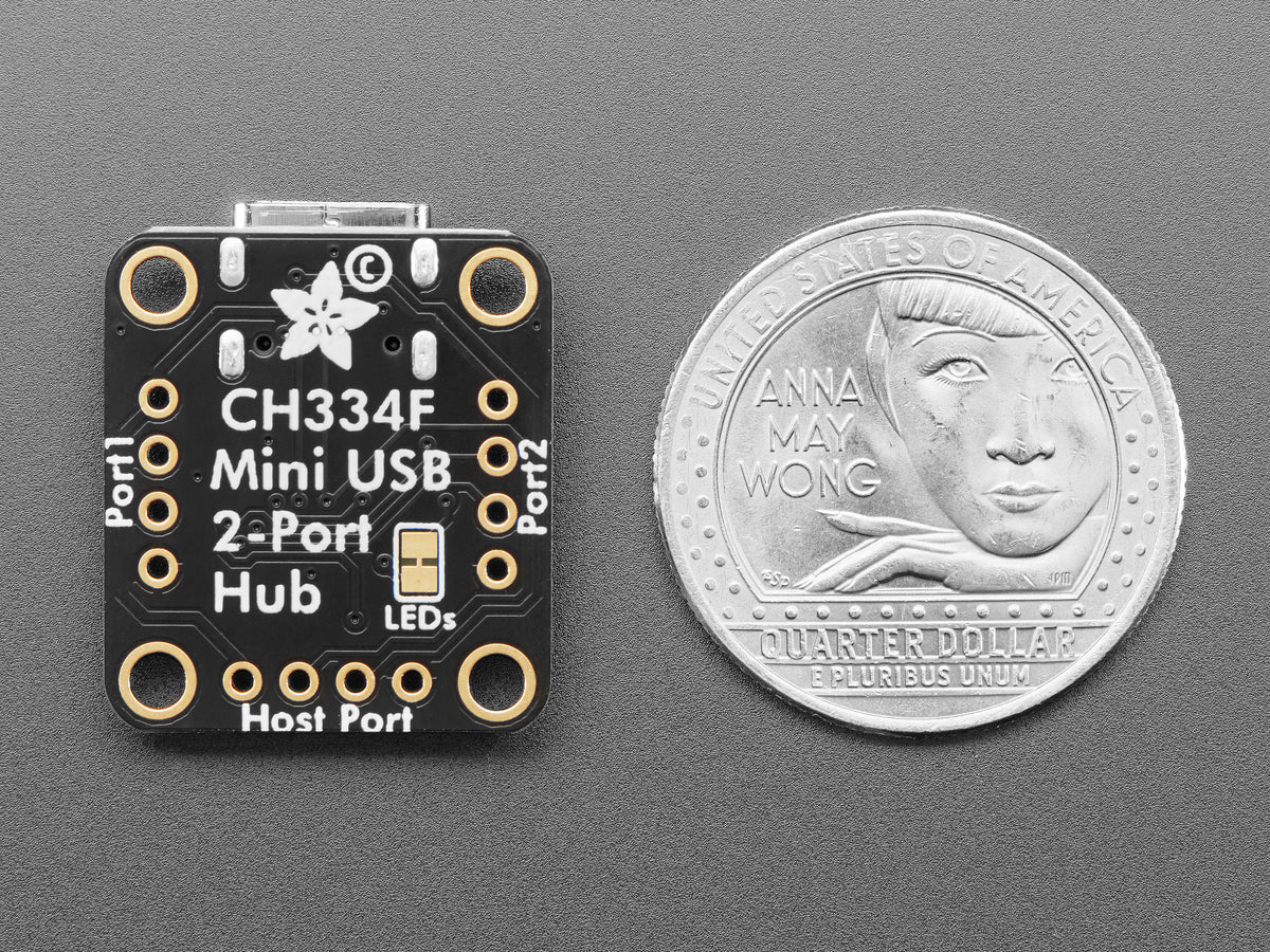 Adafruit CH334F Mini 2‑Port USB‑Hub Breakout‑Platine, 5999