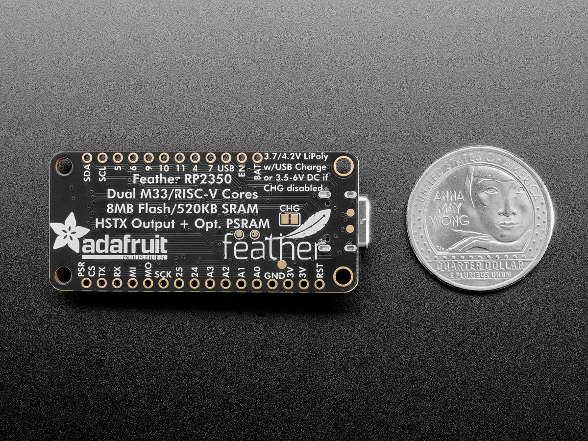 Adafruit Feather RP2350 mit HSTX-Anschluss und 8 MB PSRAM, 6130