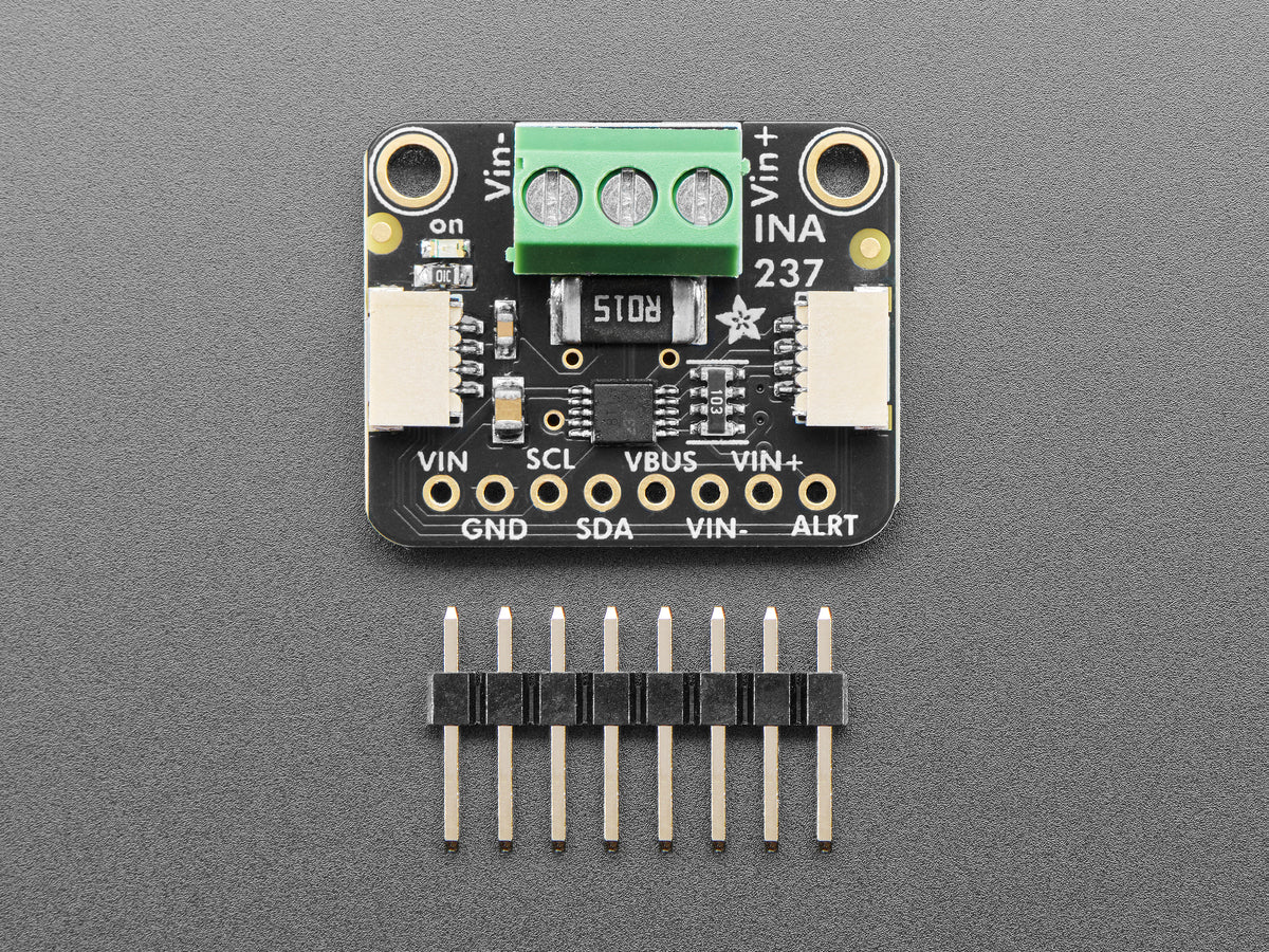 Hier die Übersetzung:

Adafruit INA237 85 V 10 A 16-Bit Sensor zur Strom-, Spannungs- und Leistungsüberwachung (Gleichstrom) – STEMMA QT, 6340