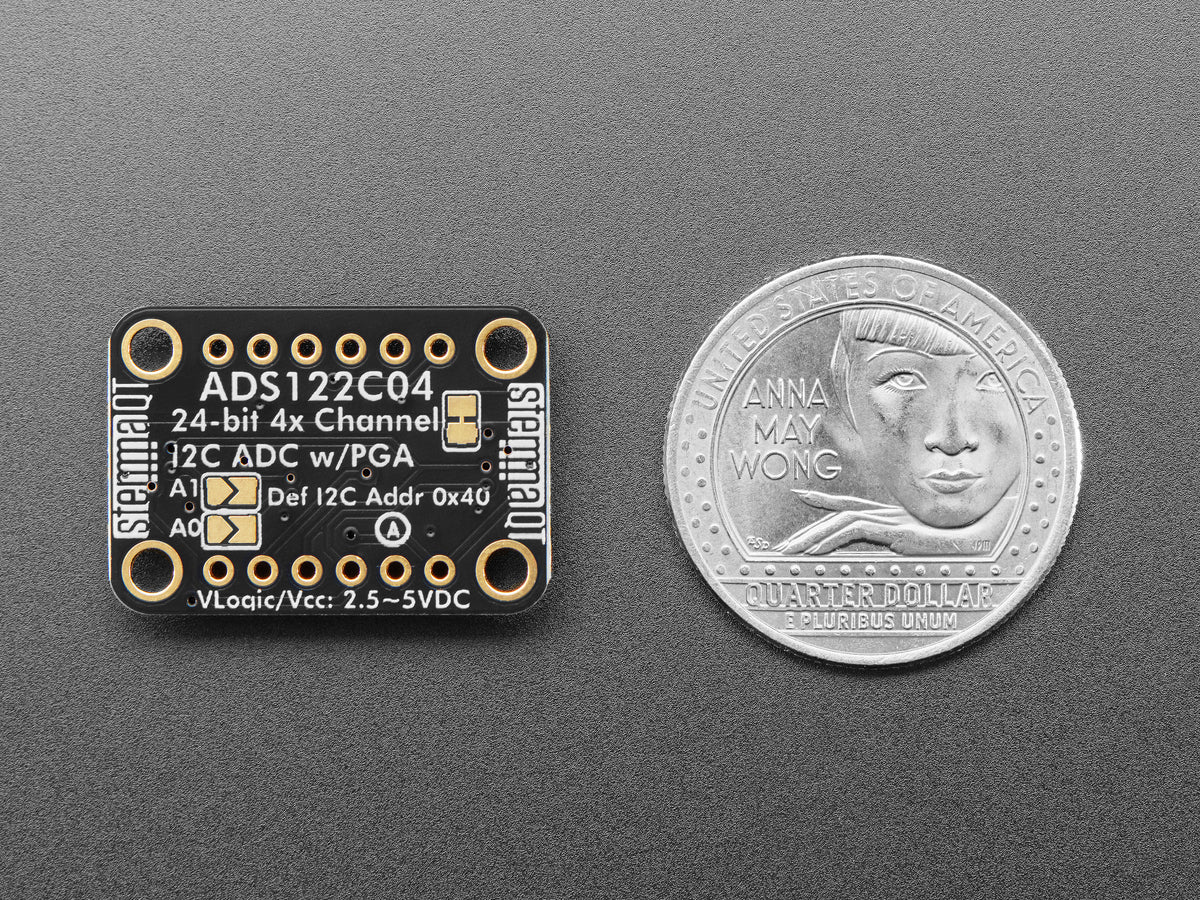 Adafruit ADS122C04 24-Bit Analog‑Digital‑Wandler (ADC) – 4‑Kanal, 2 kS/s – STEMMA QT / Qwiic, 6432