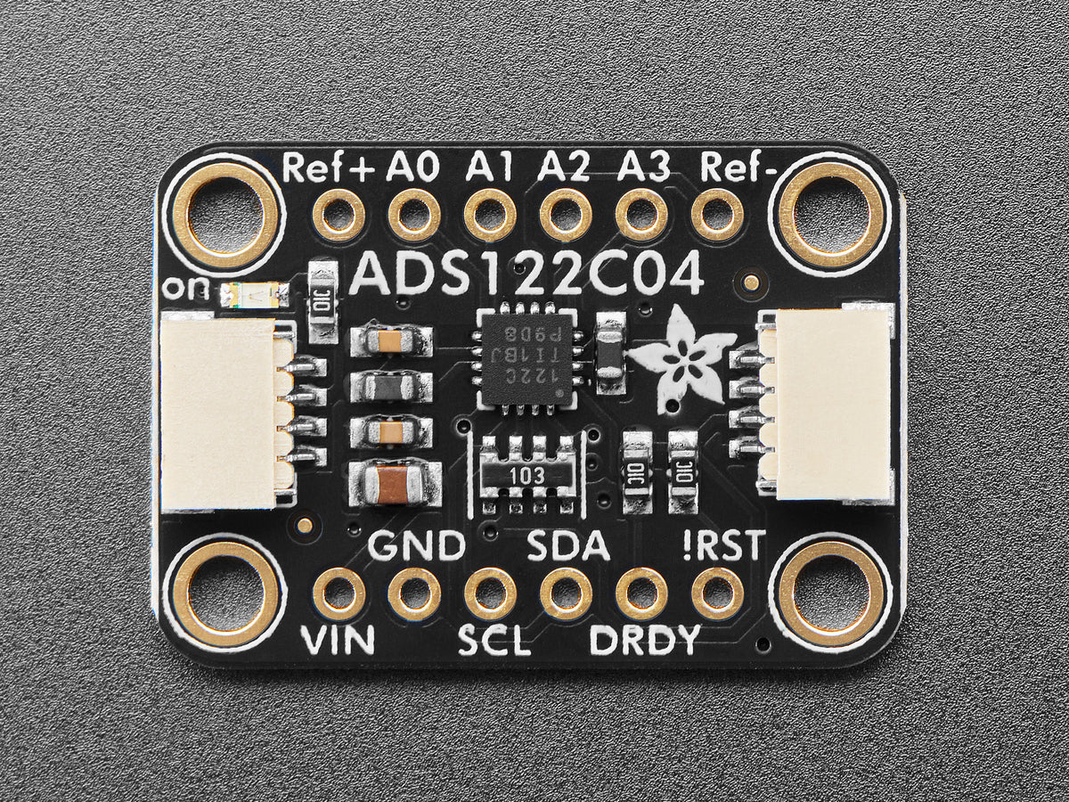 Adafruit ADS122C04 24-Bit Analog‑Digital‑Wandler (ADC) – 4‑Kanal, 2 kS/s – STEMMA QT / Qwiic, 6432