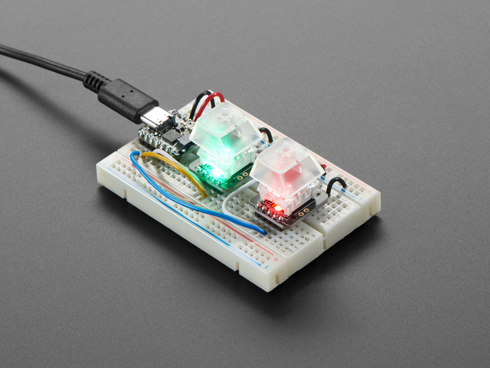 Adafruit NeoKey Socket Breakout for Mechanical Key Switches with NeoPixel, For MX Compatible Switches, 4978