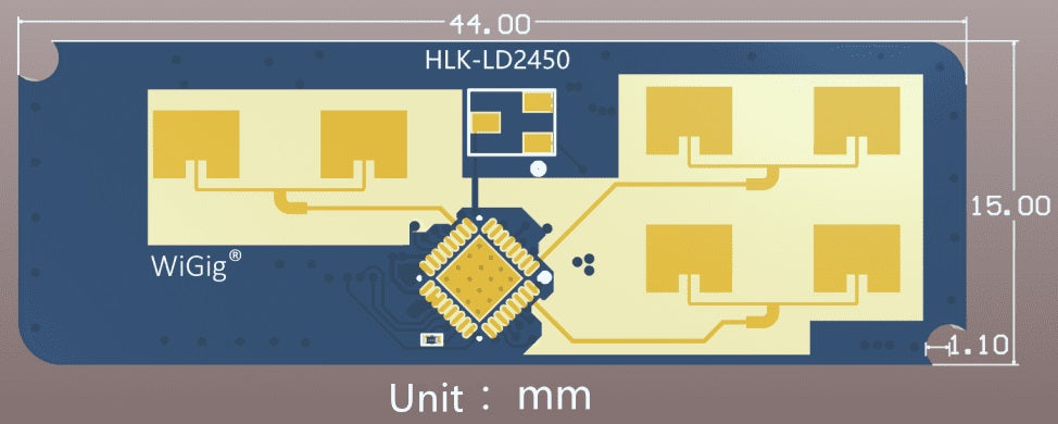 LD1020 Motion Sensor Module | Ultra-Low-Power Radar Presence Detector for Smart Home & Lighting | Adjustable Range & Ambient Light Detection | Ideal for Concealed Installation