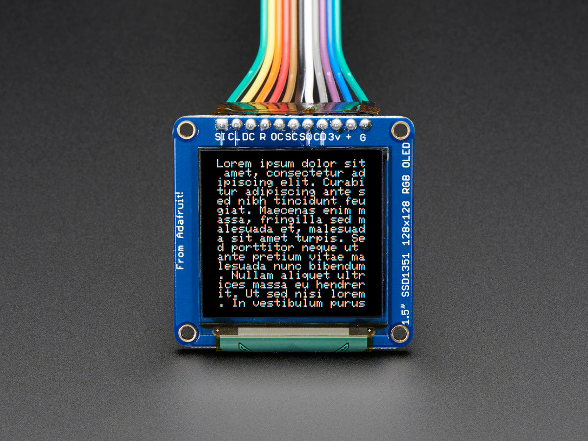 Adafruit OLED Breakout Board, 1.5" 16-Bit-Farbraum mit microSD-Slot, 1431