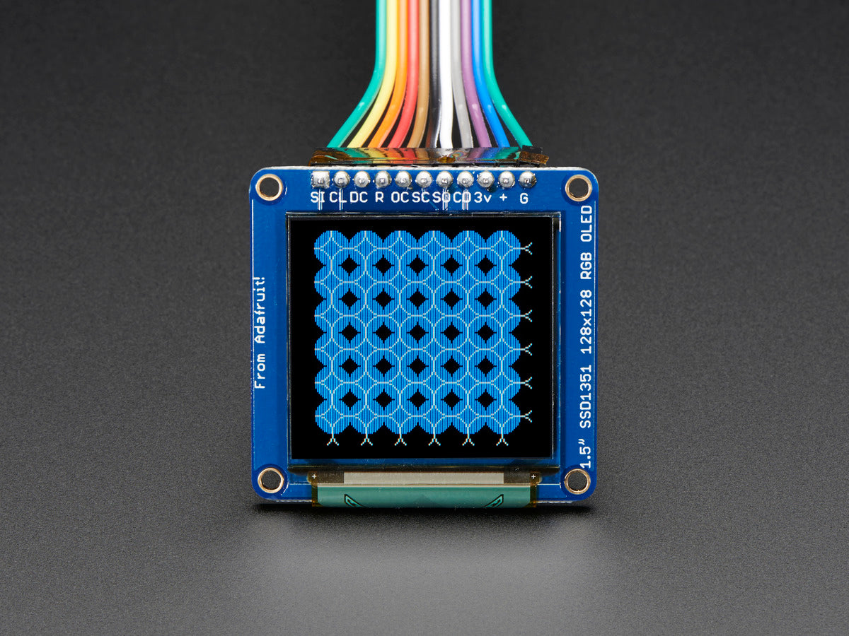 Adafruit OLED Breakout Board, 1.5" 16-Bit-Farbraum mit microSD-Slot, 1431