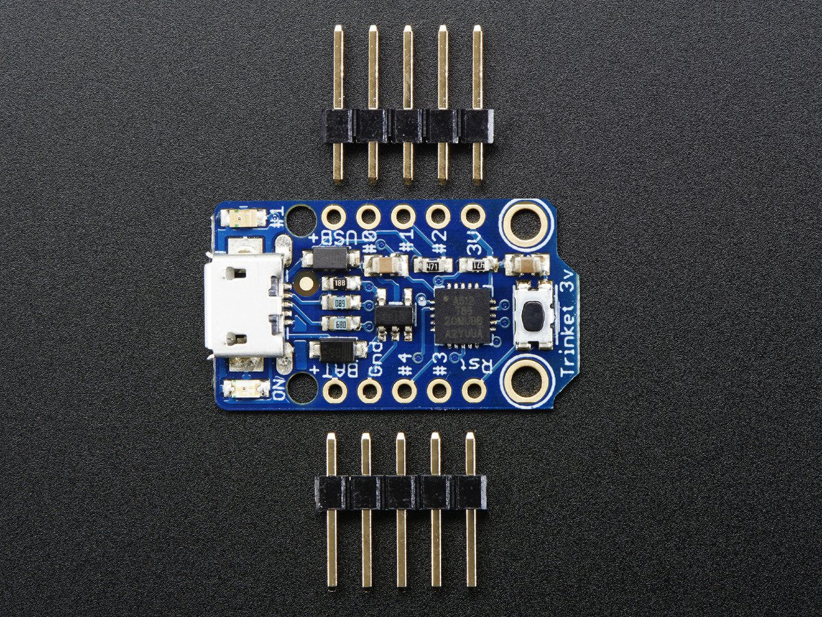 Adafruit Trinket, Mini Microcontroller, 3.3V Logic, MicroUSB