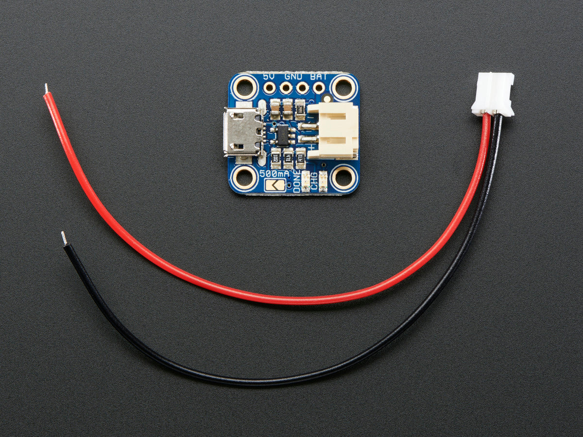 Adafruit Micro Lipo, MicroUSB Jack LiIon/LiPoly charger, v1