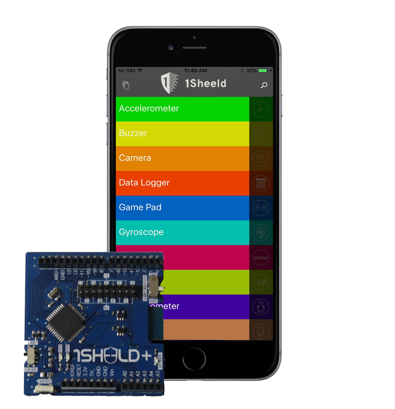 1Sheeld+ für iPhone und Android am Arduino