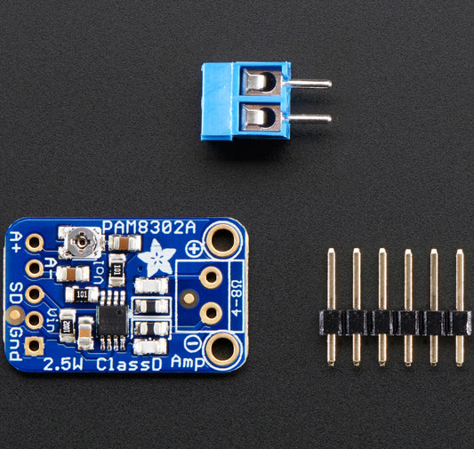 Adafruit Mono 2.5W Class D Audio Amplifier, PAM8302