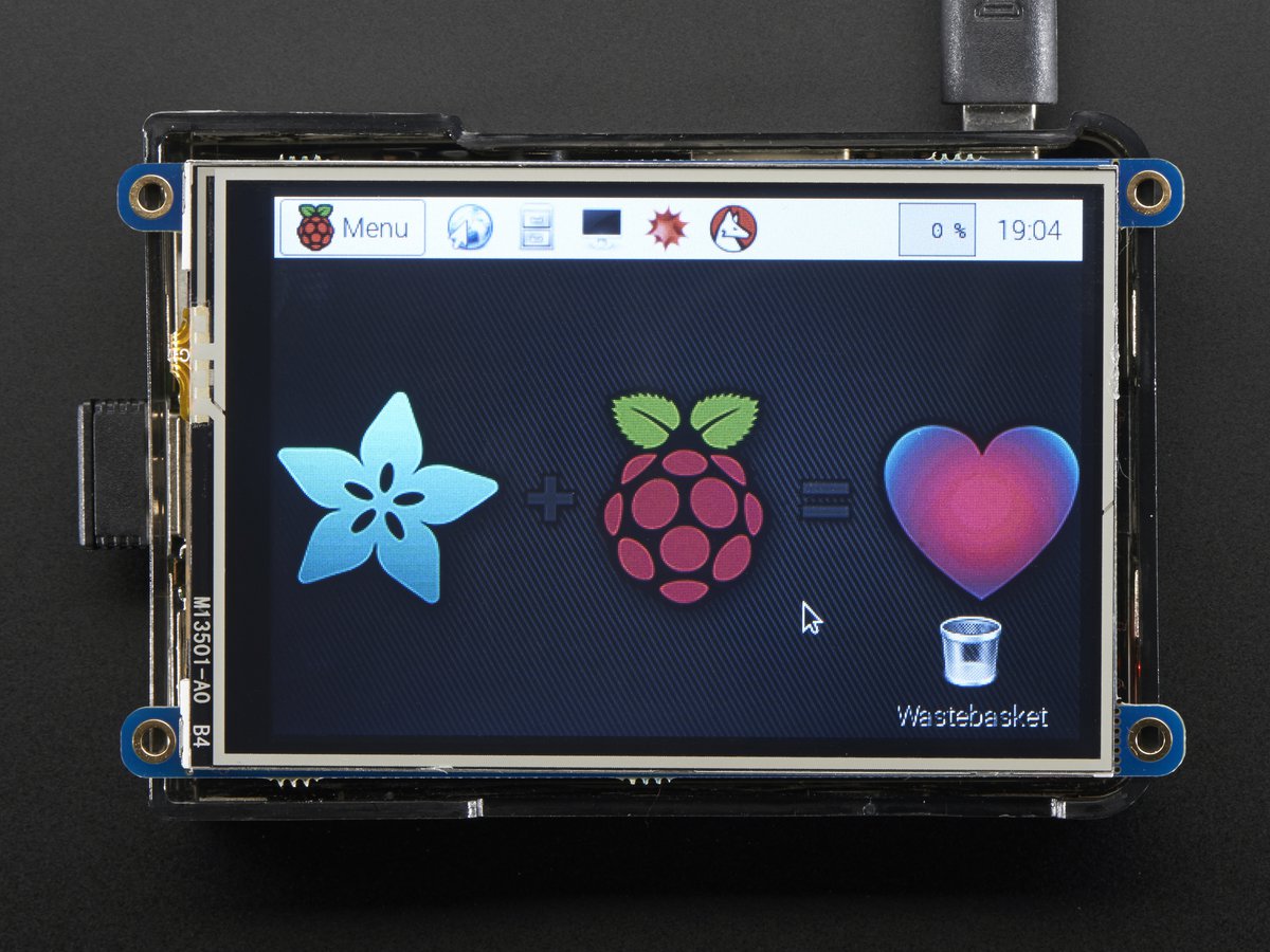 Adafruit PiTFT Plus, 480x320 3.5" TFT + Touchscreen für Raspberry Pi, 2441
