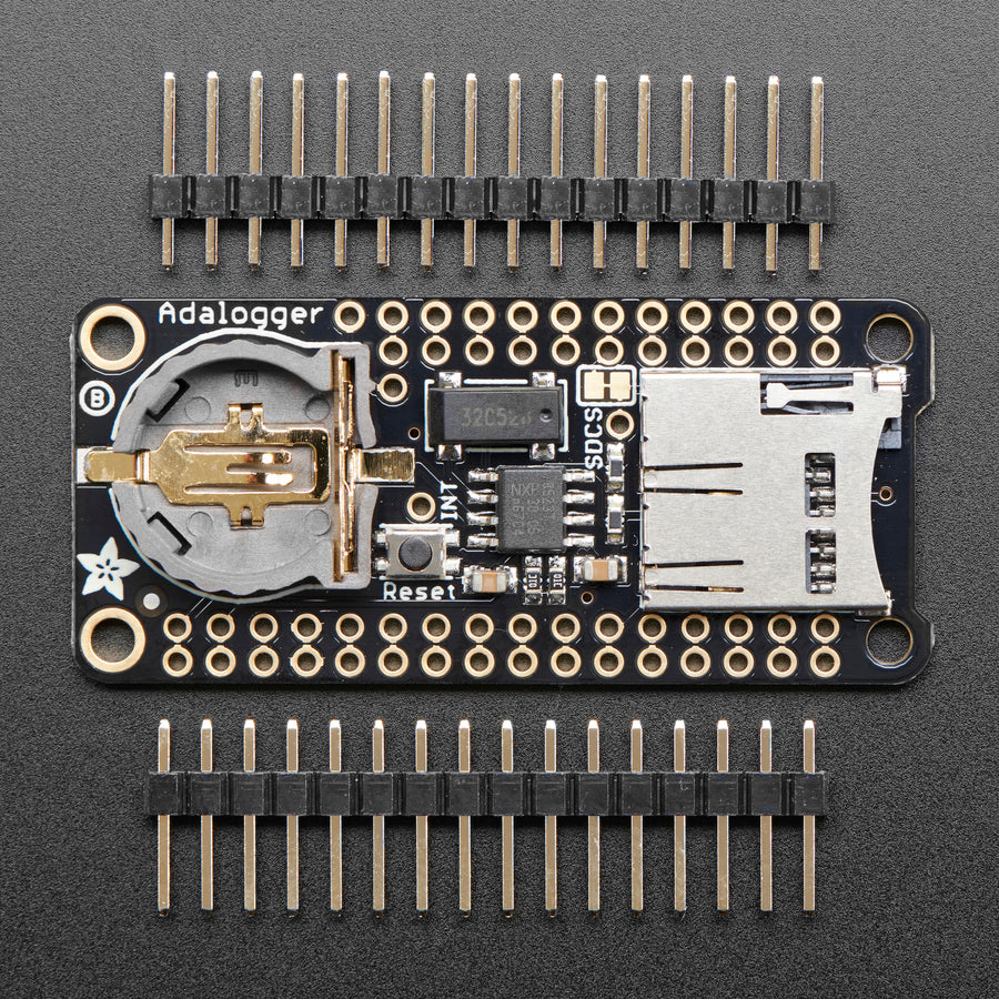 Adafruit Adalogger FeatherWing, RTC + SD Add-on For All Feather Boards