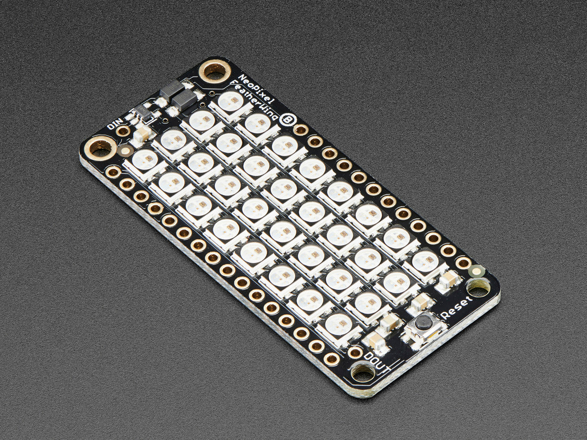 Adafruit NeoPixel FeatherWing, 4x8 RGB LED Add-on für alle Feather Boards, 2945