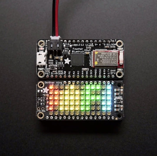 Adafruit DotStar FeatherWing, 6x12 RGB LEDs, 3449