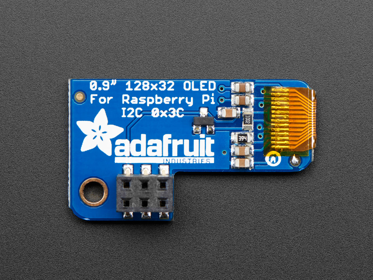 Adafruit PiOLED, 128x32 Monochrom-OLED Add-on für Raspberry Pi, 3527