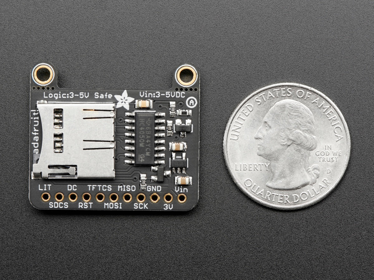 Adafruit 0,96" 160x80 TFT-Display mit MicroSD-Slot, ST7735, 3533