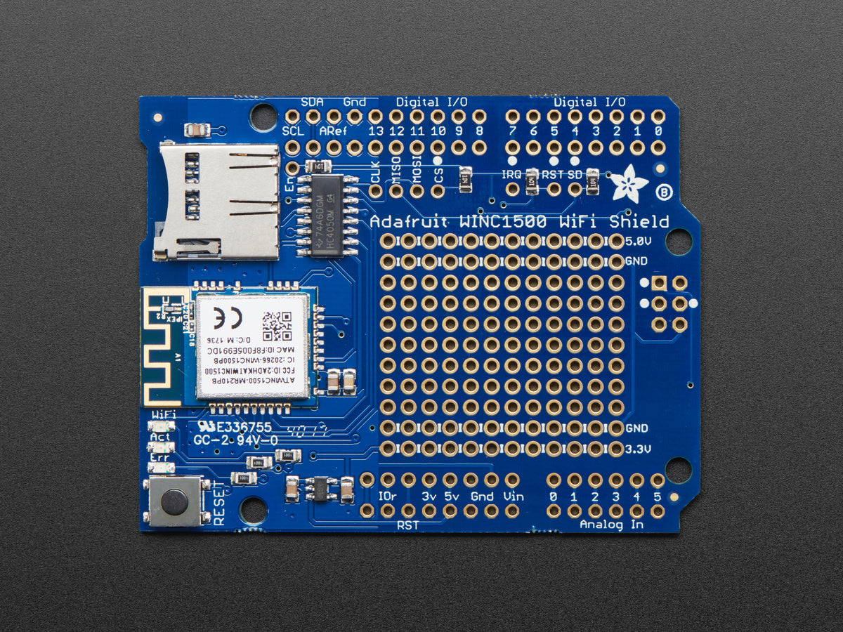 Adafruit WINC1500 WLAN/WiFi Shield mit Platinenantenne, 3653