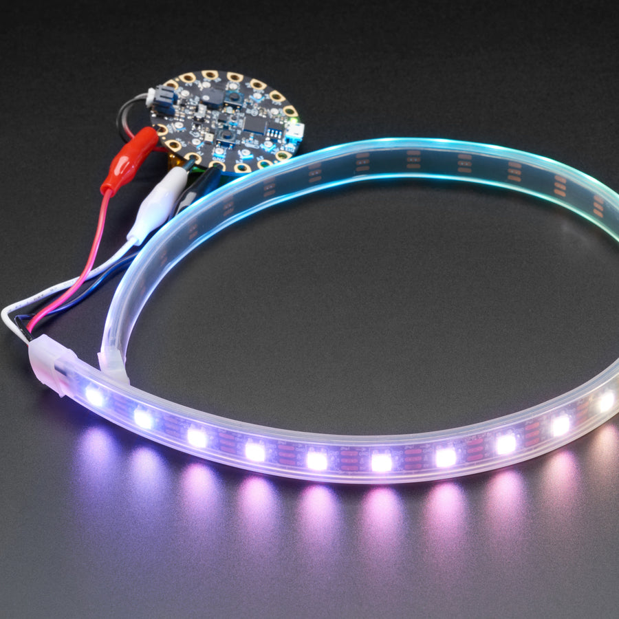 Adafruit NeoPixel LED-Leiste mit Krokodilklemmen, 30 LEDs 0,5m, 3811