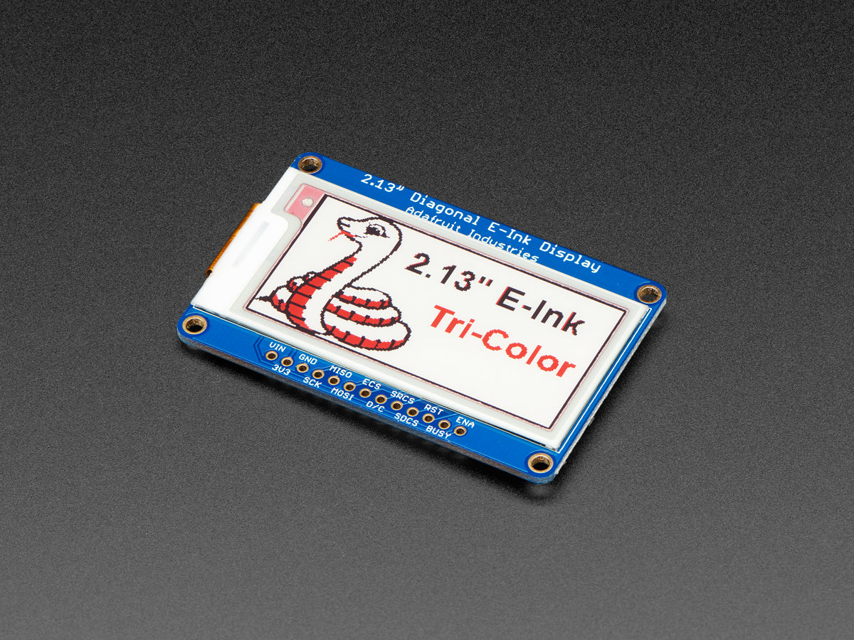 Adafruit 2.13" Tri-Color eInk / ePaper Display with SRAM, Red Black White