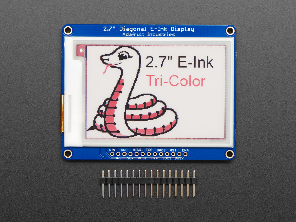 Adafruit 2.7" Tri-Color eInk / ePaper Display with SRAM, Red Black White