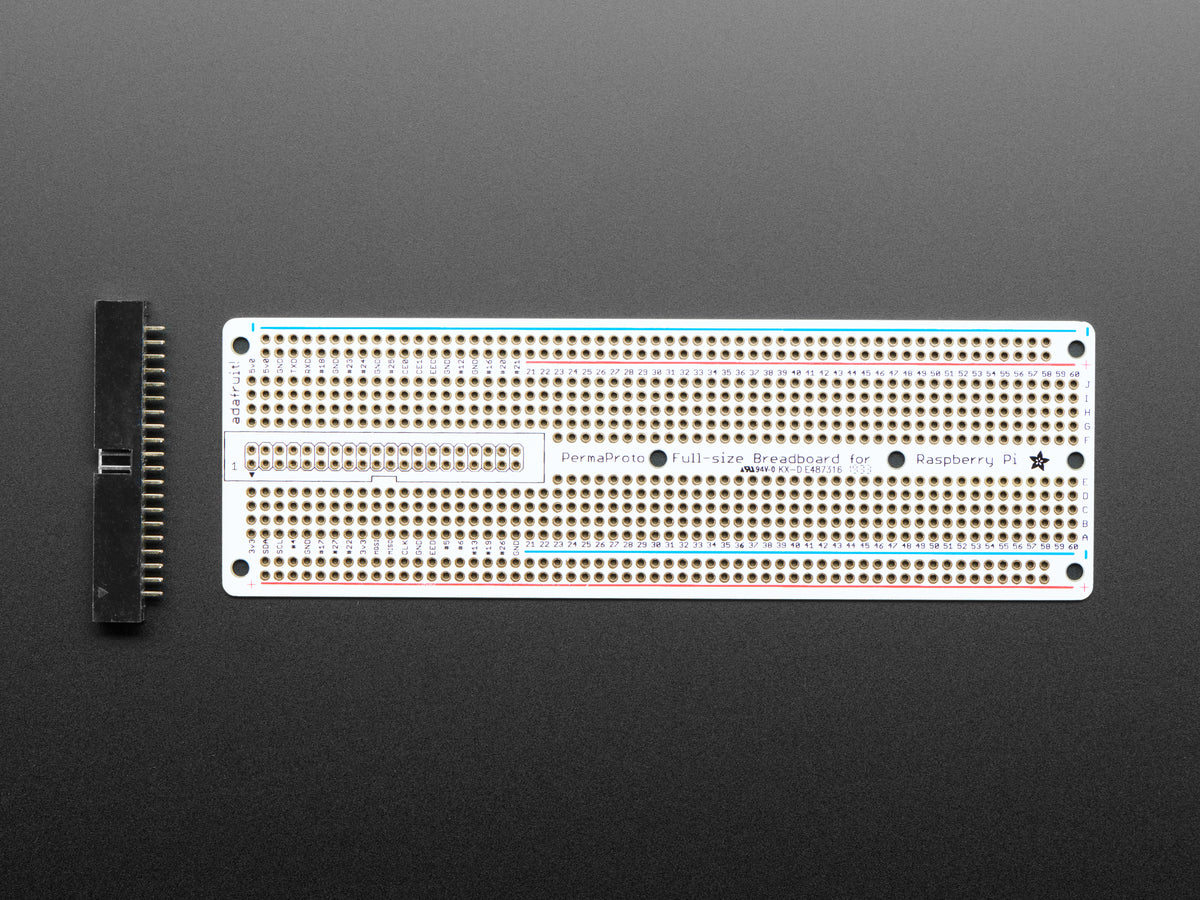 Adafruit Perma-Proto 40-Pin Raspberry Pi Breadboard PCB Kit with 2x20 Header