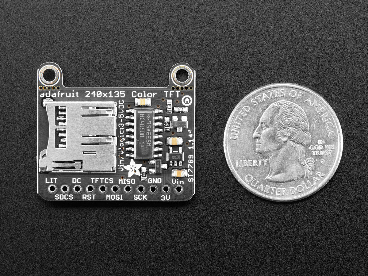 Adafruit 1.14" 240x135 Farb-TFT Display mit MicroSD-Kartenslot, ST7789, 4383