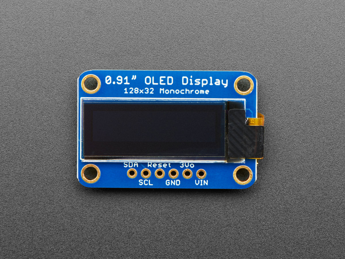 Adafruit 0,91" 128x32 I2C OLED Display, monochrom, STEMMA QT / Qwiic kompatibel, 4440