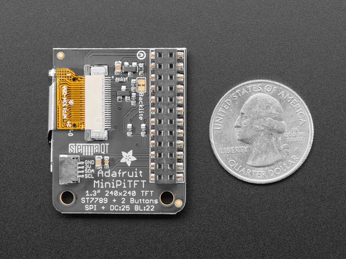 Adafruit Mini PiTFT 1.3", 240x240 TFT Add-on for Raspberry Pi