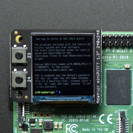 Adafruit 1,3" Mini PiTFT, 240x240 TFT für Raspberry Pi, 4484