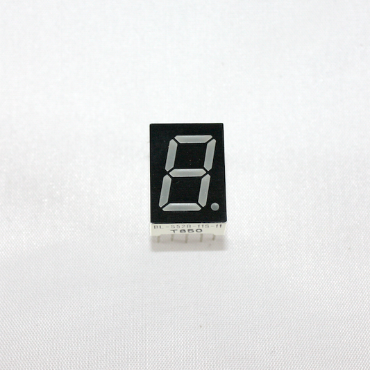 7-Segment-Anzeige, grüne LEDs, gemeinsame Anode