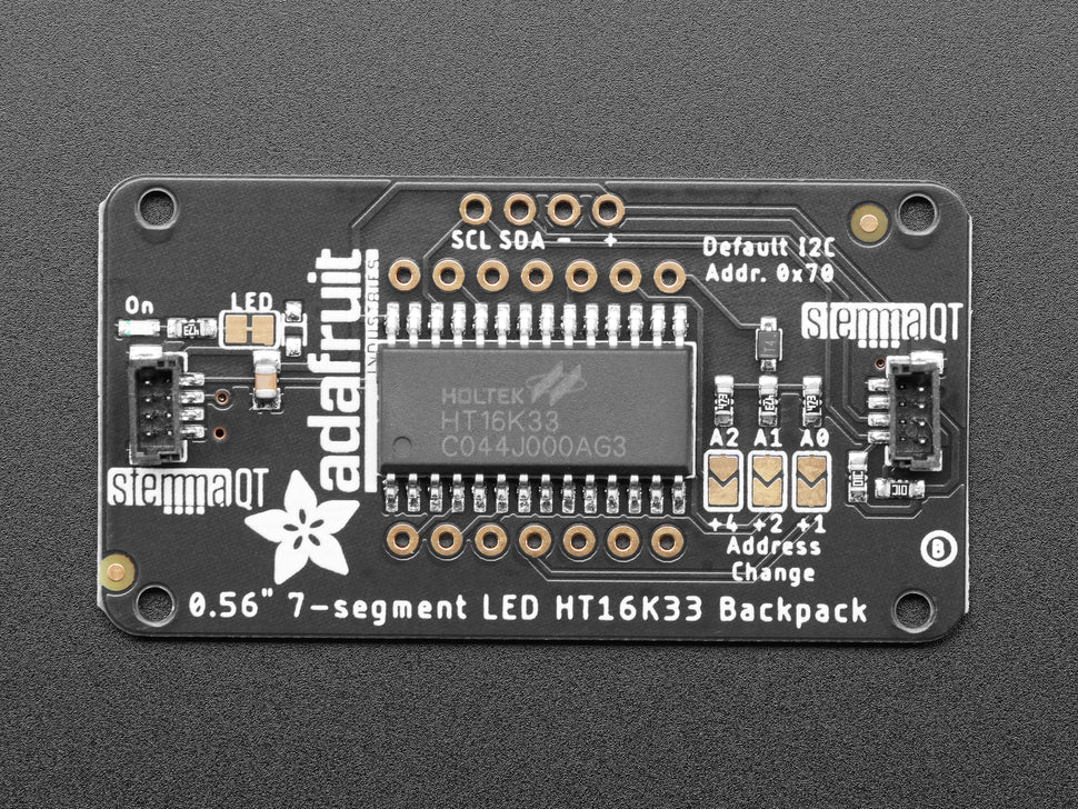 Adafruit 7-Segment LED Matrix Backpack, STEMMA QT