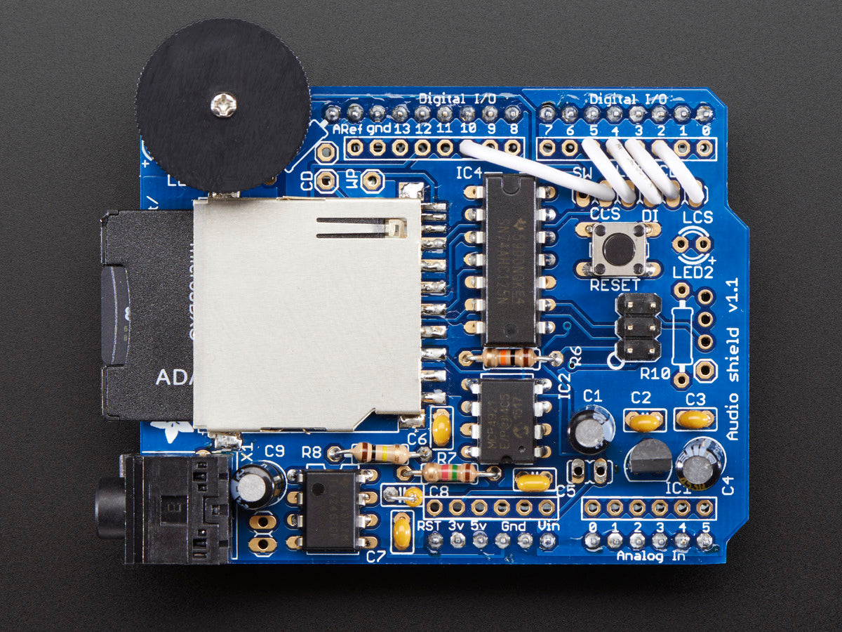 Adafruit Wave Shield for Arduino Kit, v1.1