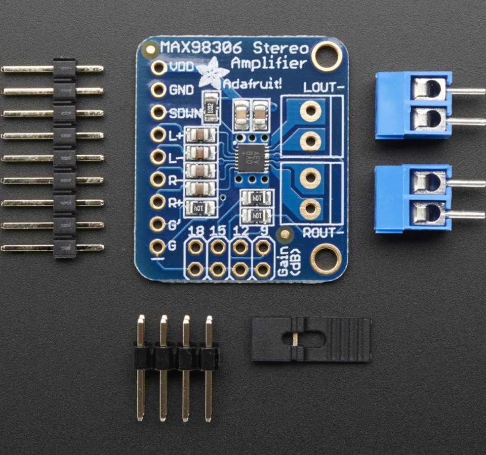 Adafruit Stereo 3,7W Class D Audio-Verstärker, MAX98306, 987