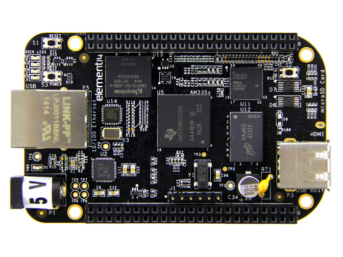 BeagleBone Black, Rev. C, Einplatinencomputer mit 1GHz ARM, 4GB Flash und 512MB DDR3