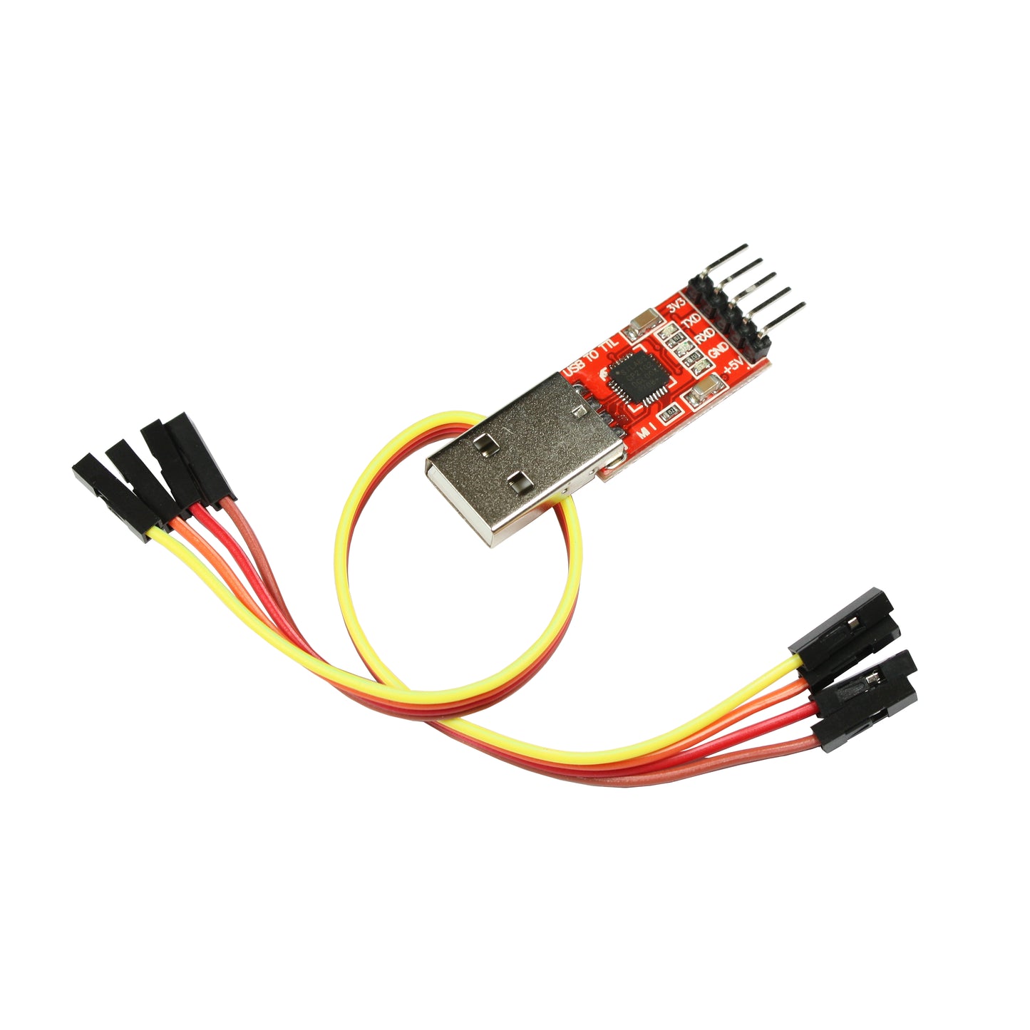 USB to TTL, UART Converter Adapter, Serial Connector with CP2102 and Wires