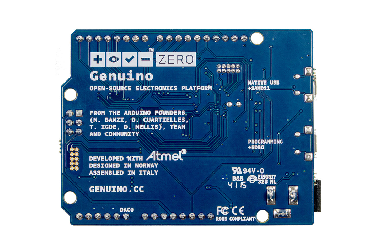Genuino Zero Entwicklungsboard, 32-Bit ARM Cortex M0+