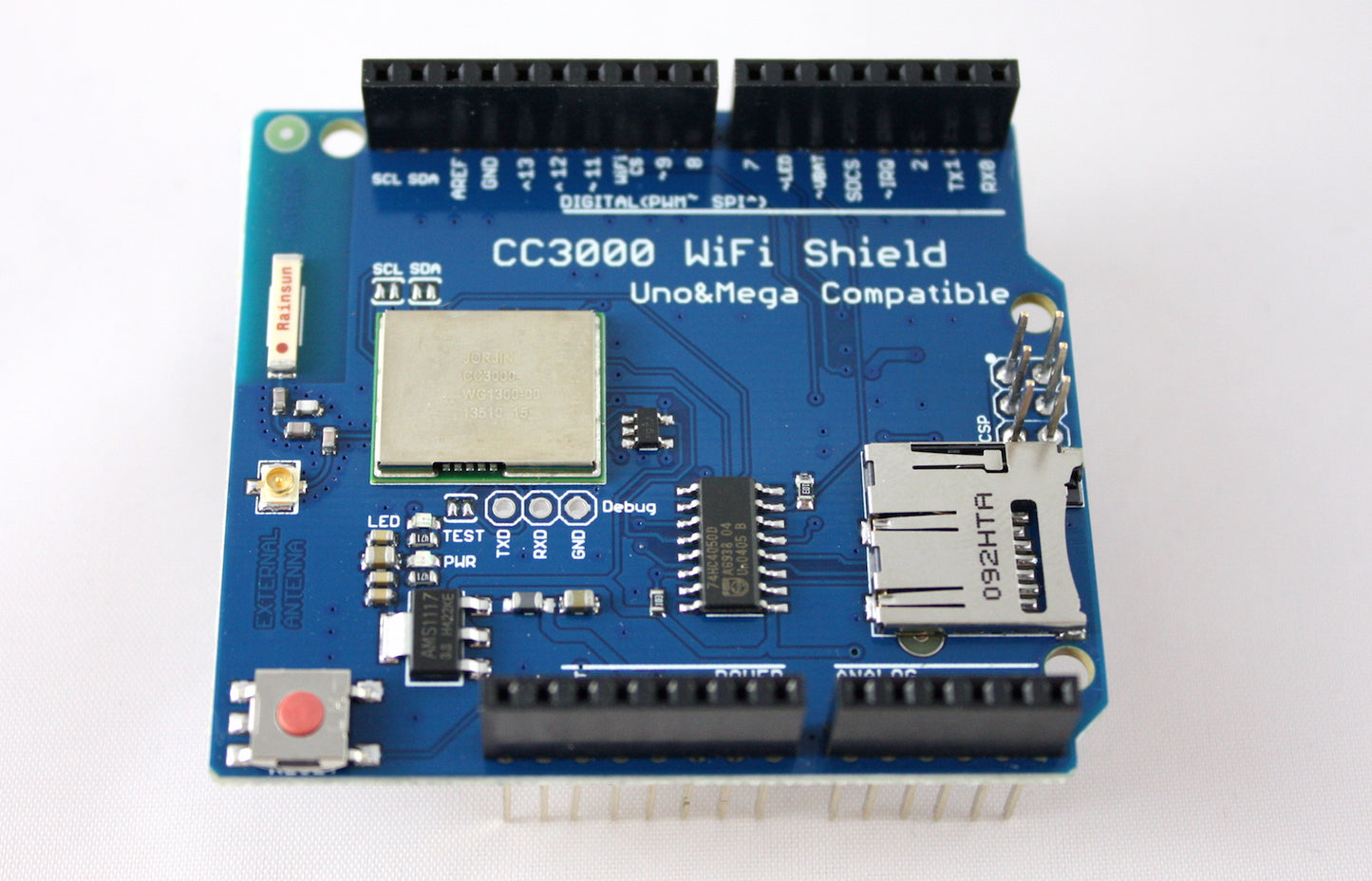 WLAN Shield mit TI CC3000 + MicroSD Slot für Arduino