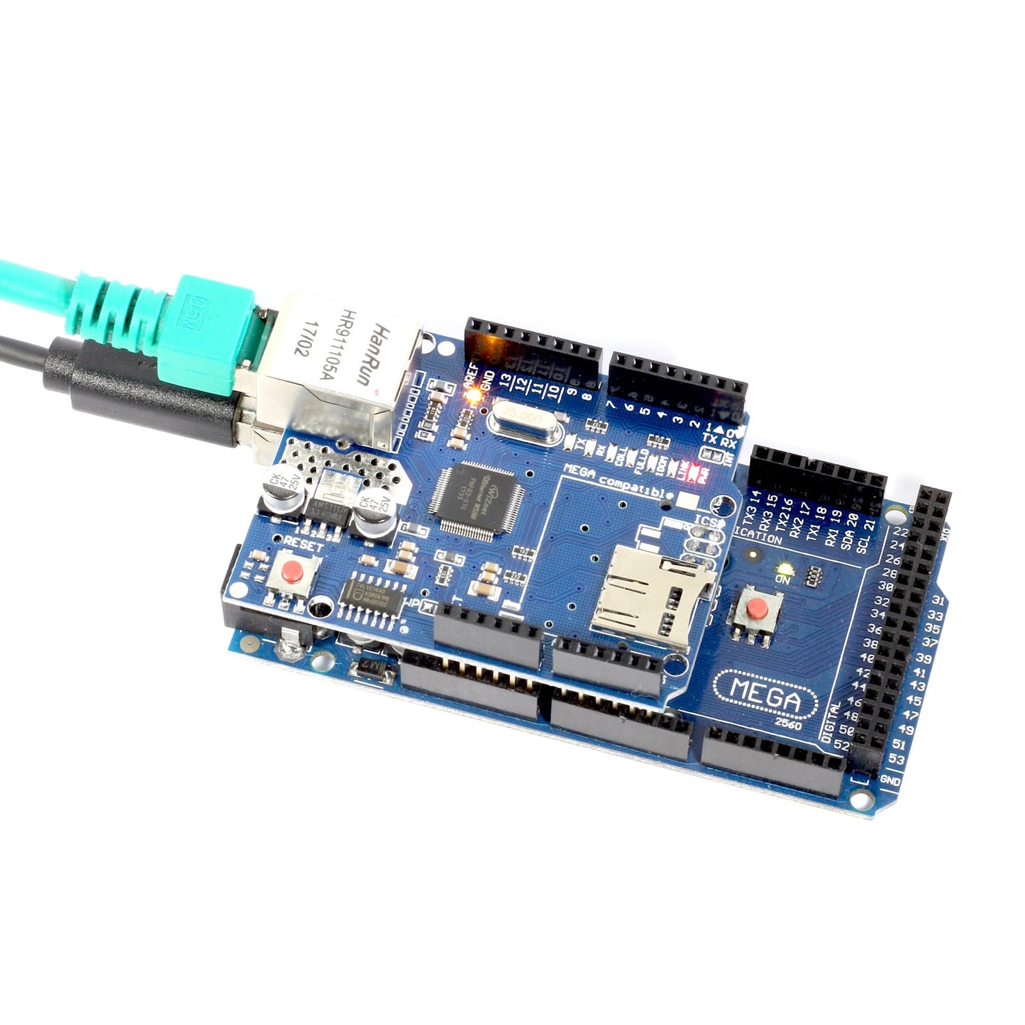 Ethernet Shield + MicroSD Slot with W5100 Controller for Arduino
